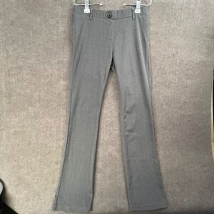 Betabrand Women M Long Gray Herringbone Flared Dress Pants ‎ W0336-HB